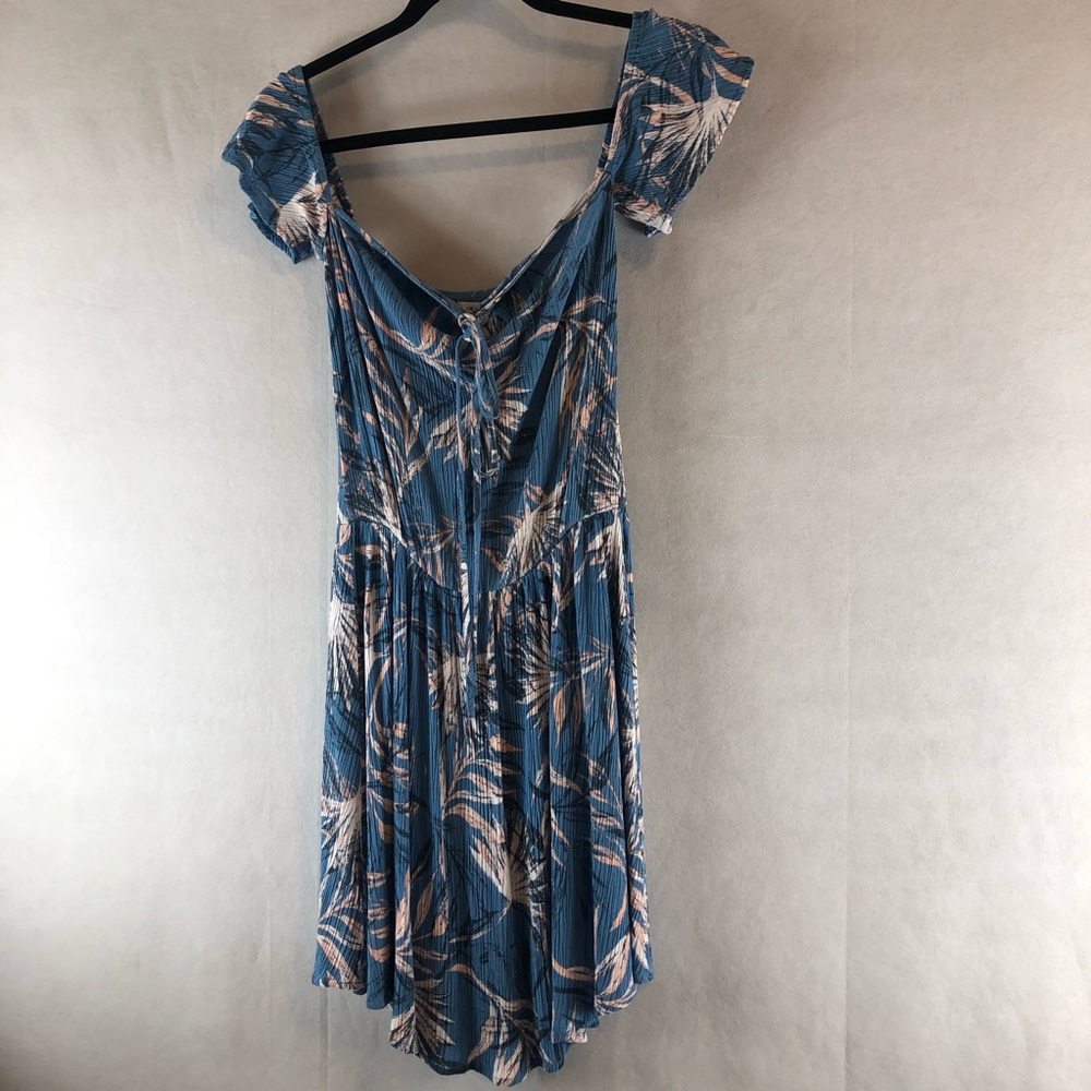 O’Neil small  Floral blue multicolor romper off shoulder - Picture 4 of 6